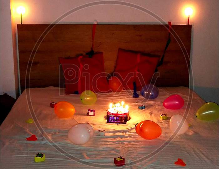 My birthday celebration n lighting wid candles