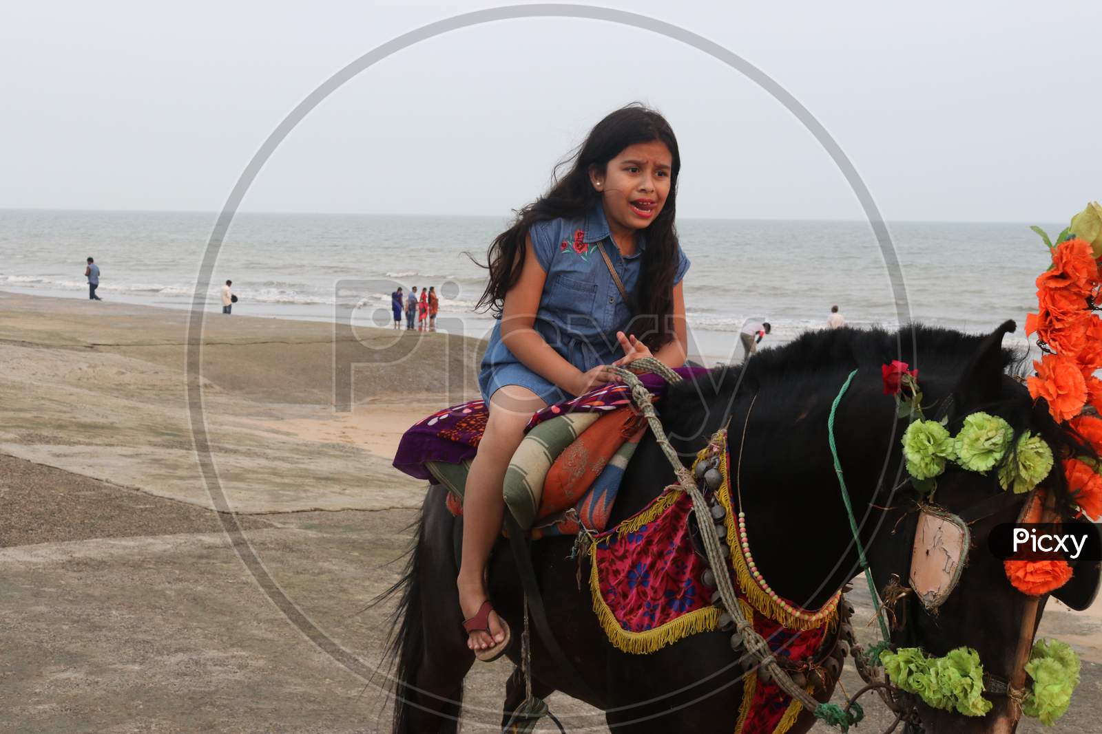 Horse riding at sea side