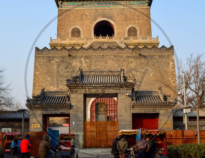 Bell Tower In Beijing, China, Built In 1272 During The Yuan Dynasty