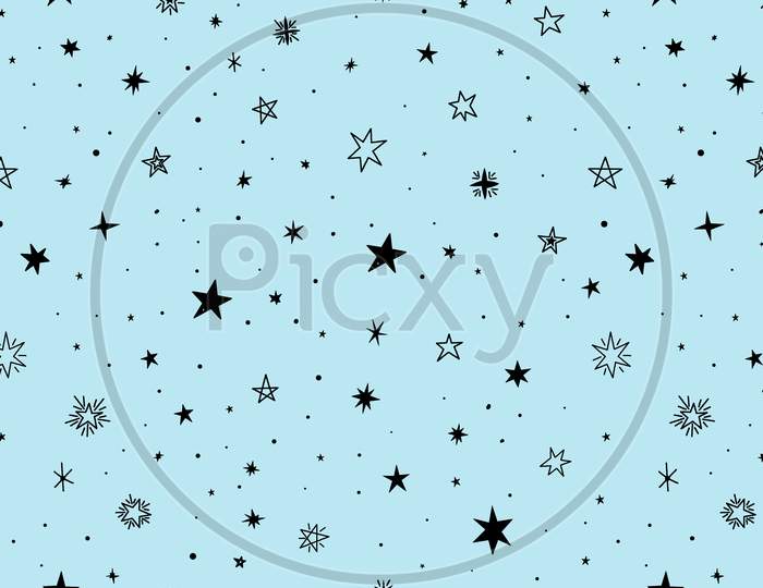 Star Abstract Seamless Geometric Pattern And Background