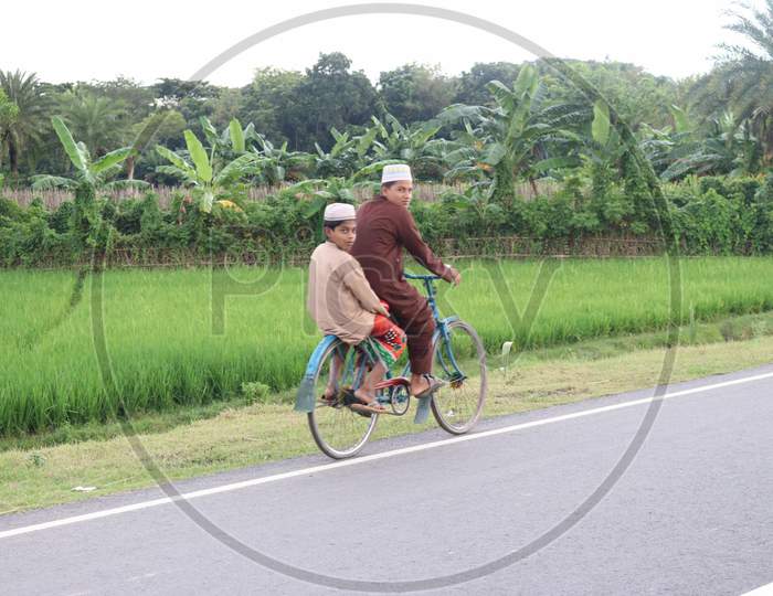 Muslim boys on Cycle