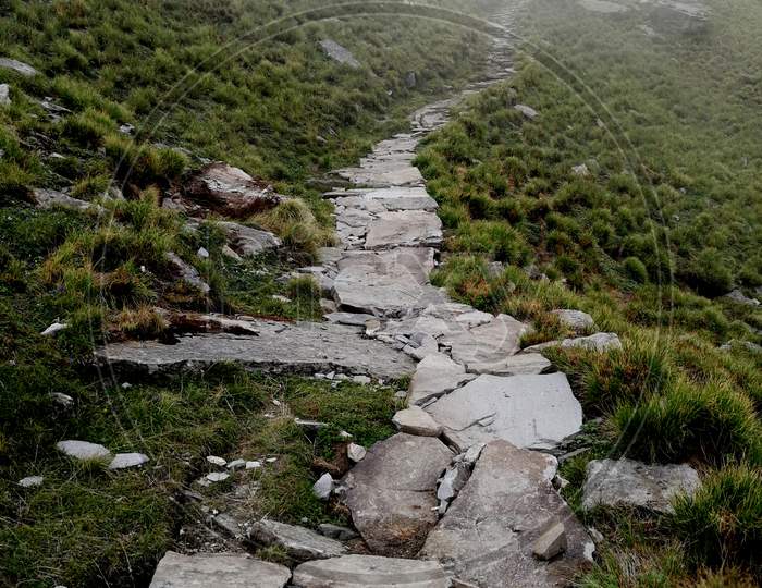 Rocky Path On The Mountains