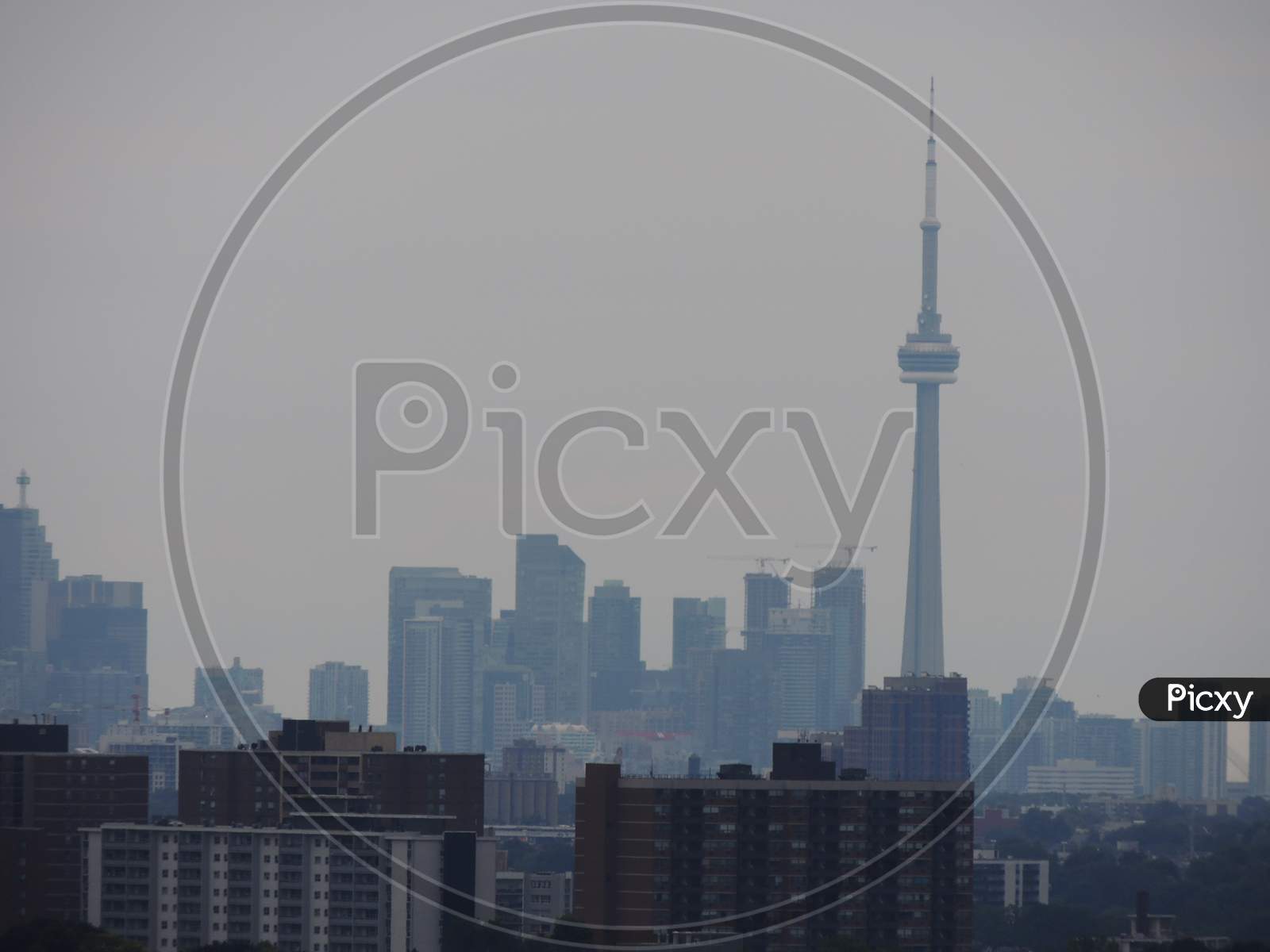 View of downtown Toronto on a Cloudy day