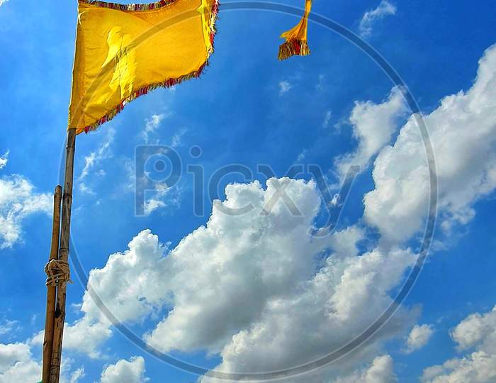 Flag in the sky