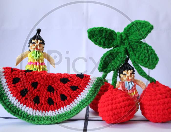 Watermelon and Cherry with dolls