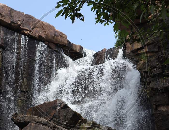 Water fall in Mirzapur, India.