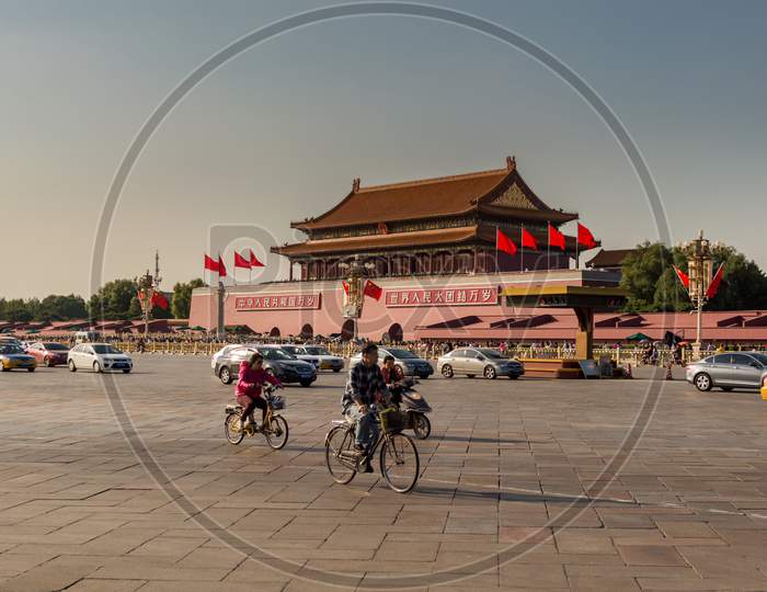 Tiananmen Or The Gate Of Heavenly Peace In Beijing, Symbol Of China