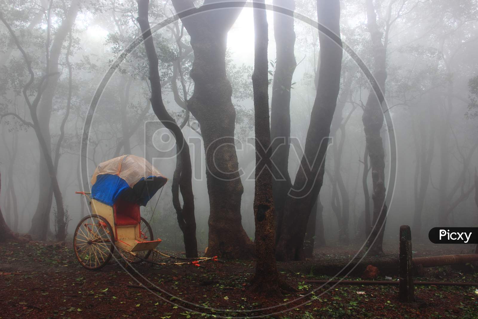 Matheran, Hill station in India with fog
