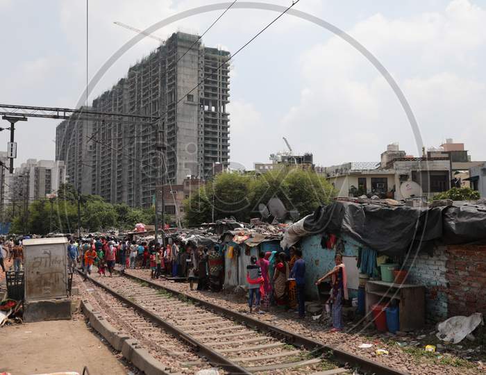 Slums near Rail Tracks in Delhi