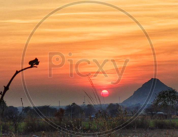 Sunset view. Nature photography