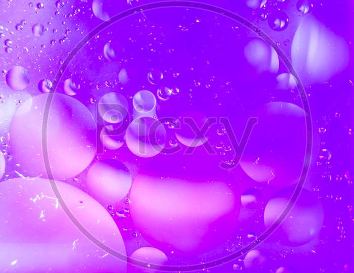 Oil bubble on water