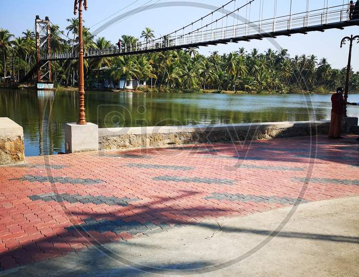 Biyyam Kayal Hanging Bridge,Ponnani,Malappuram,Kerala.