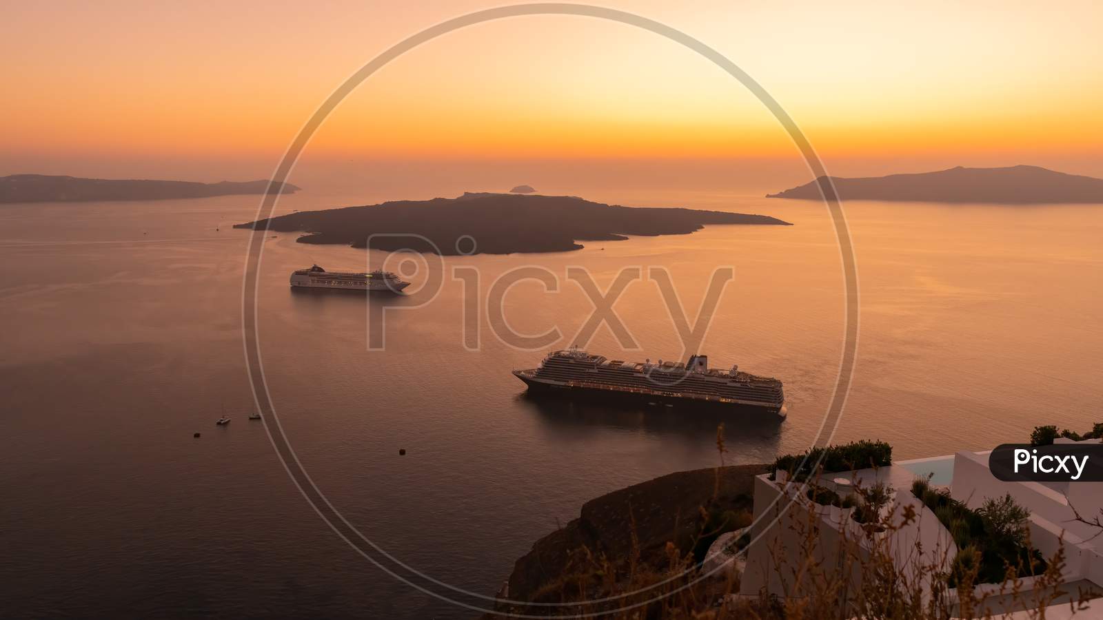 Sunset View From Fira