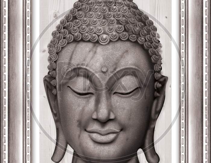 Painting Of Lord Buddha Drawing In Lead Pencil  GranNino