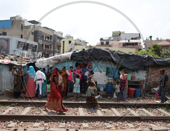Slums near Rail Tracks in Delhi