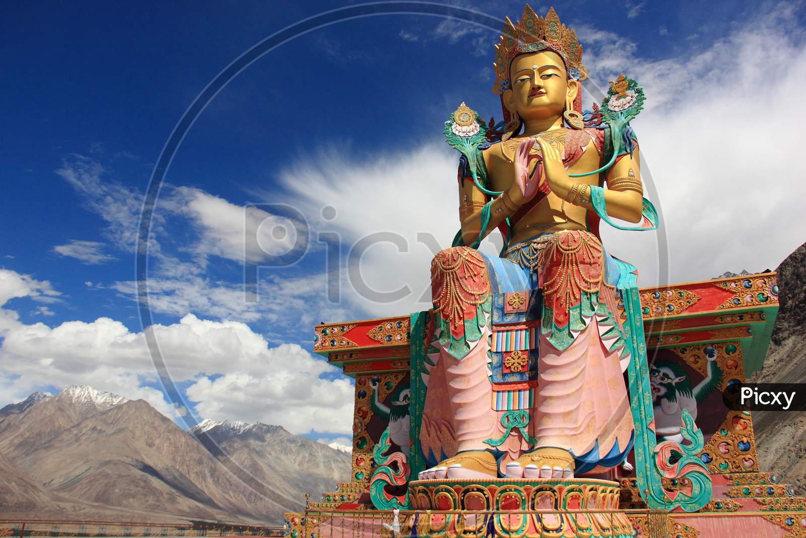 Matrai buddha statue in Leh, Dikshit, Ladakh, India