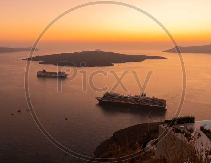 Sunset View From Fira