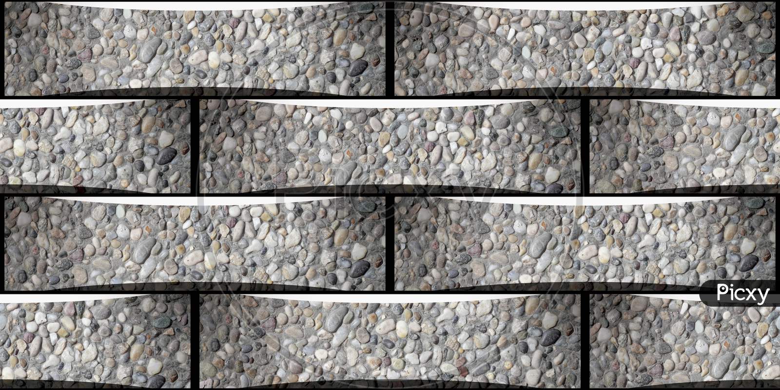 Image of 3D Elevation Wall Tiles Design. Concrete Stone ...