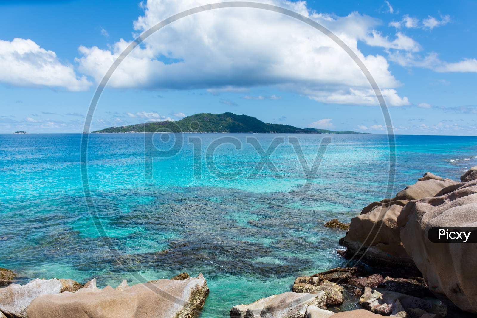 Turquoise Blue Waters Of La Digue