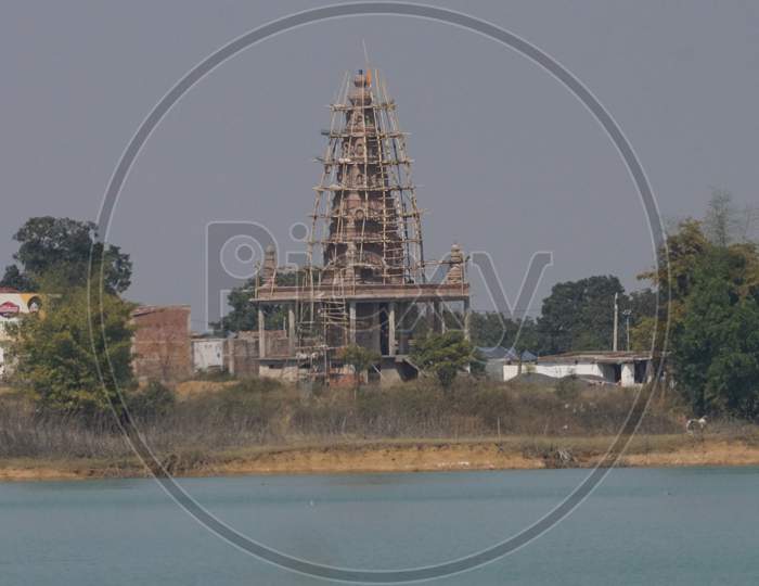 A new temple is being built