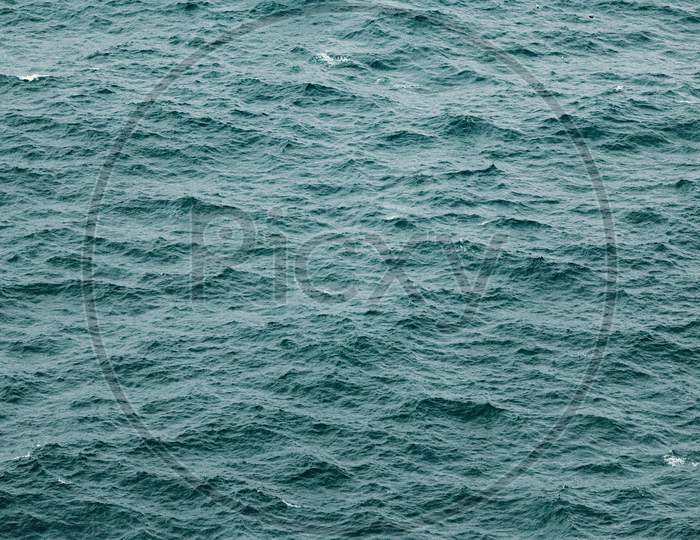 Flat Background Of The Ocean With A Lot Of Copy Space