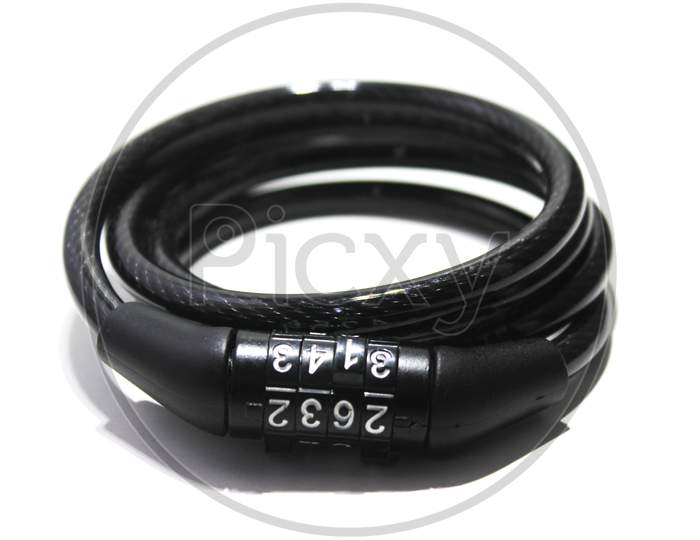 A picture of bicycle tire lock