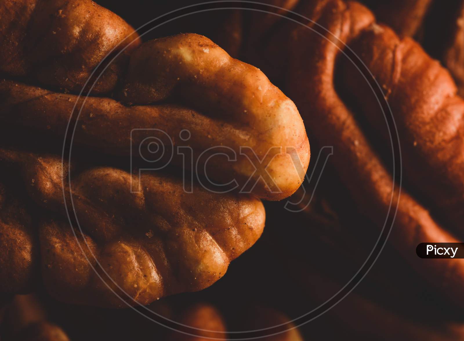 Walnuts Details Macro Photography, Selective Focus