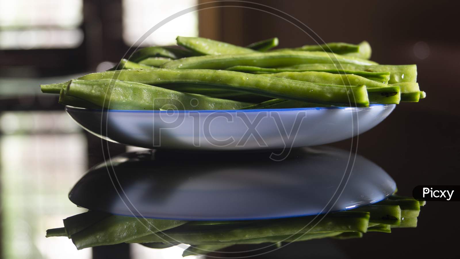 Fresh beans in a bowl