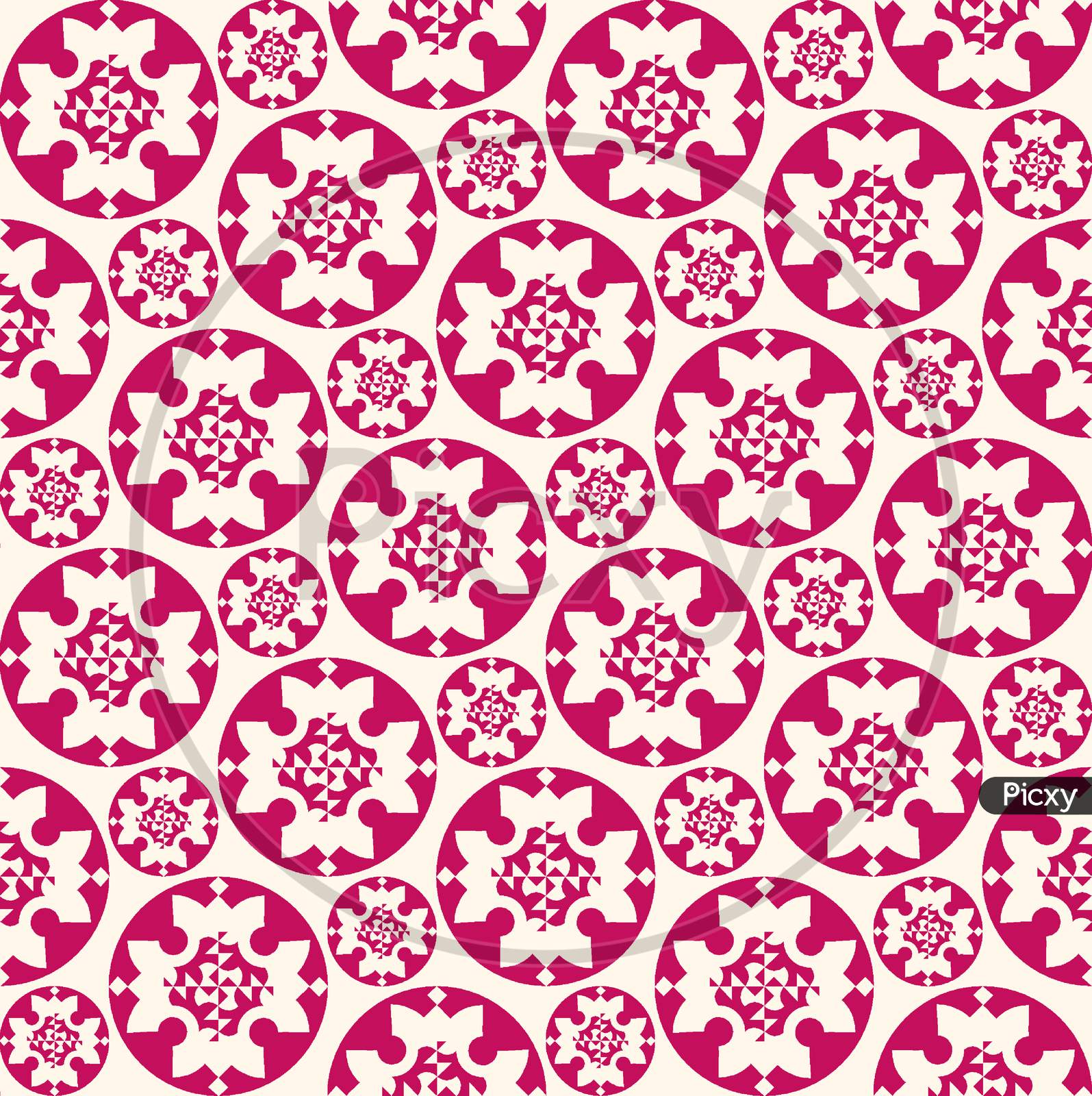 Abstract Seamless Geometric Pattern With Background.