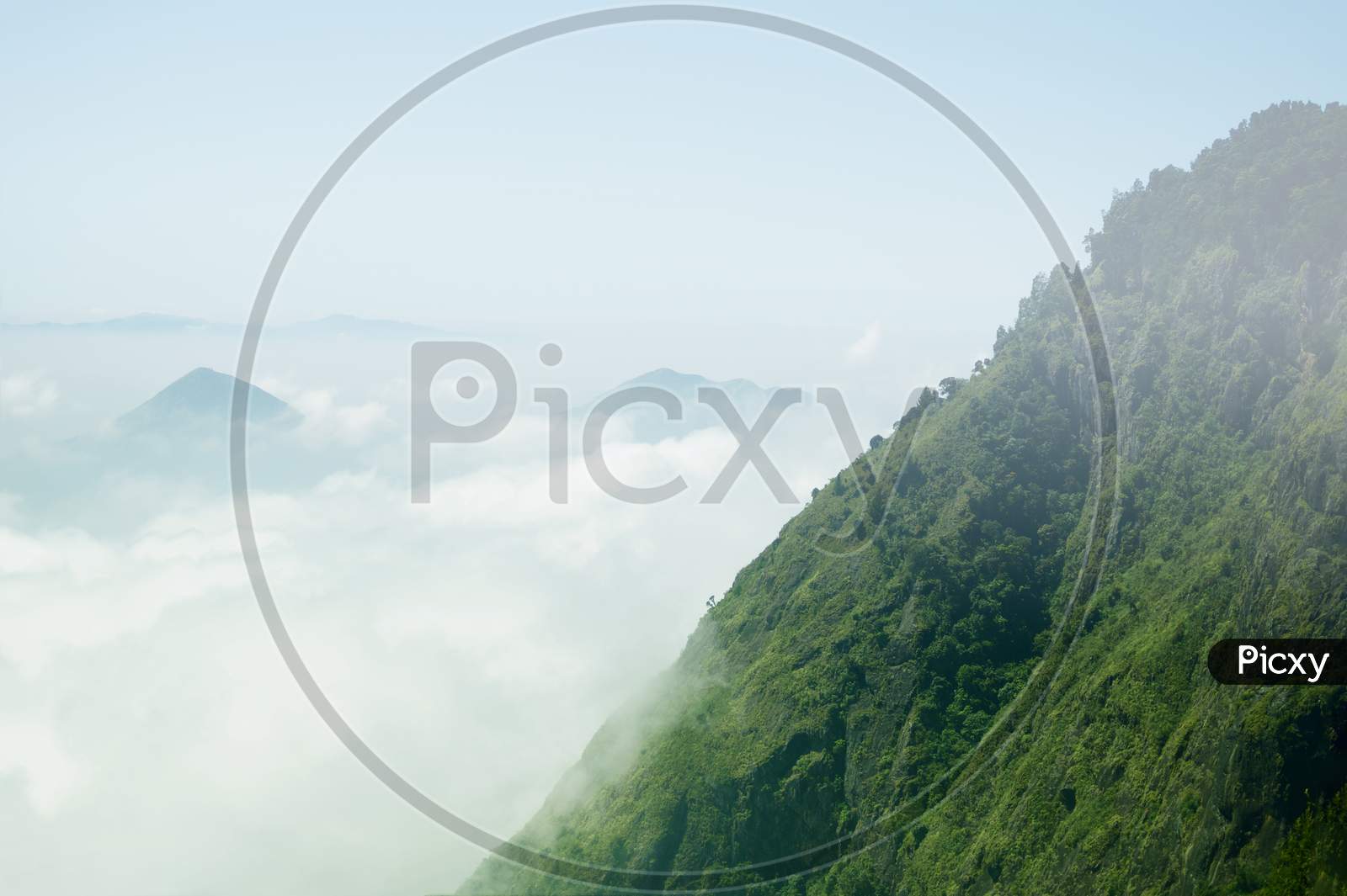 Mountain Landscape With Fog
