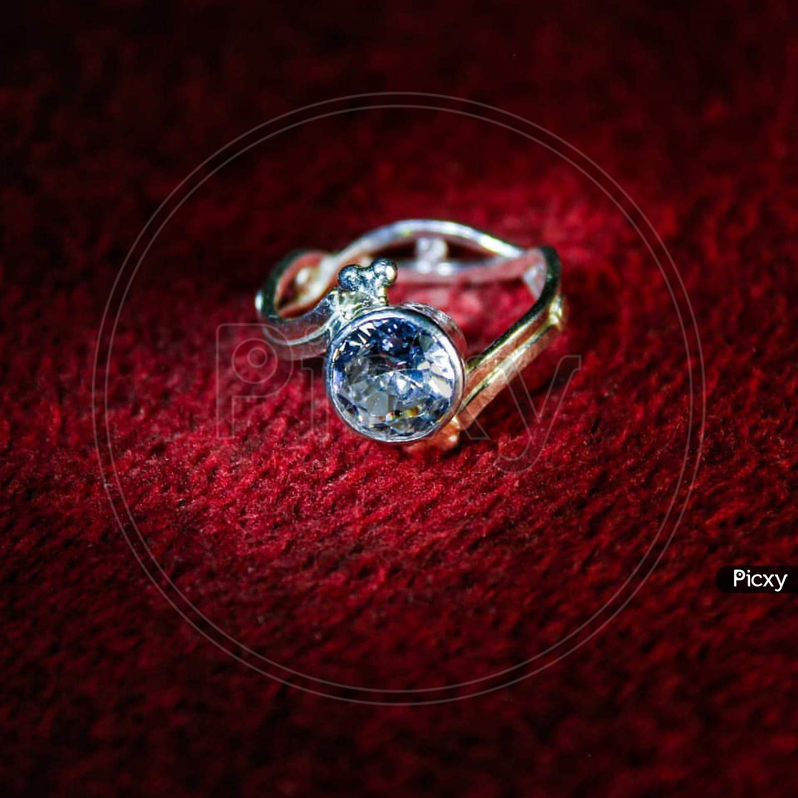 Creative diamond ring macro product photoshoot