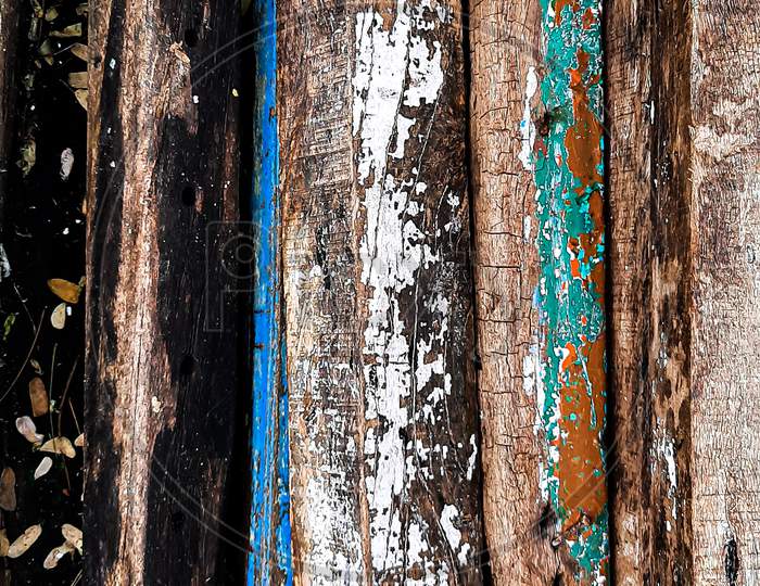 Colorfull wood stem