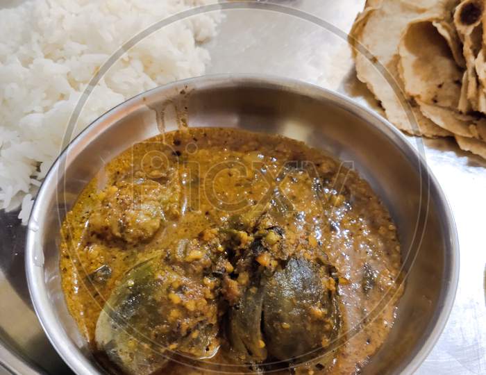 Bhaji of Brinjal with mouth watering spices