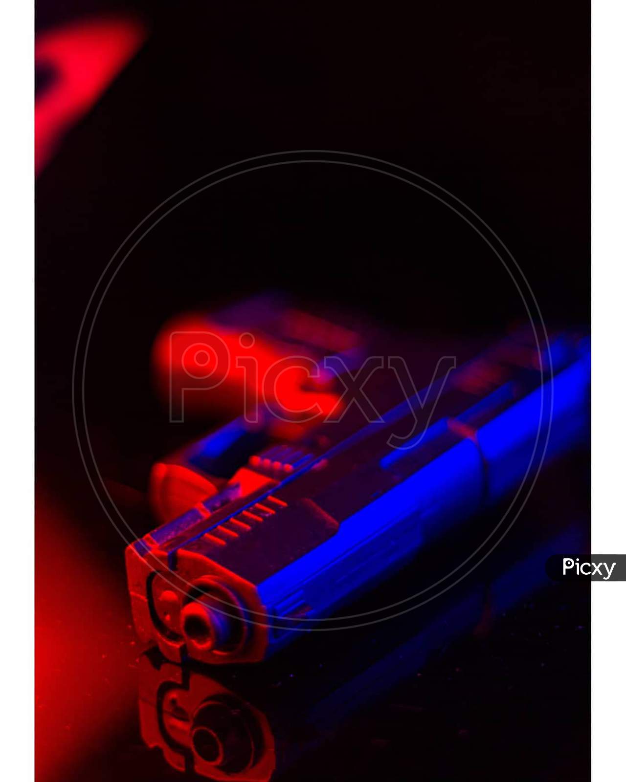 Creative Dual light gun photoshoot(Toy gun)