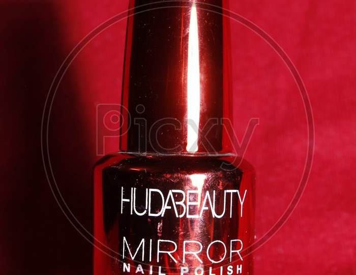 Huda Beauty nail polish product photoshoot