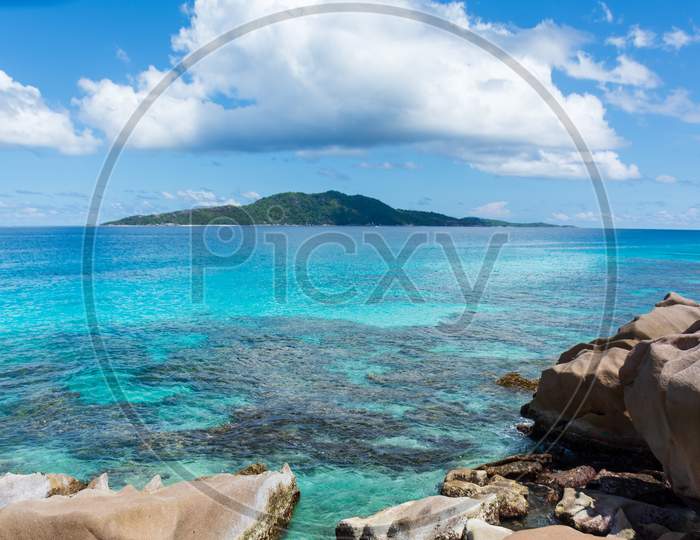 Turquoise Blue Waters Of La Digue