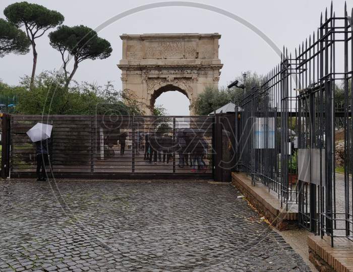 Entry Gate of Piazza del Colosseo