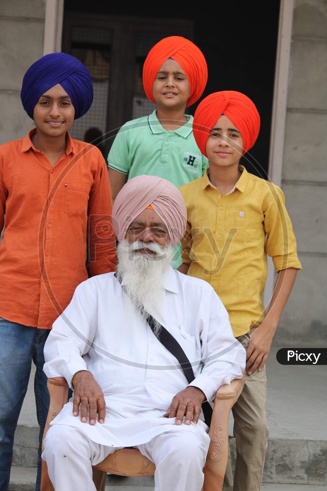 Sardarji boy with His Father and Grandfather