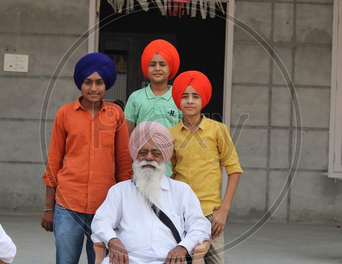 Sardarji boy with His Father and Grandfather