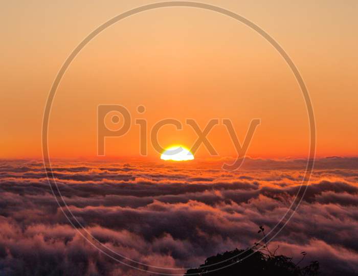 Sunrise from clouds