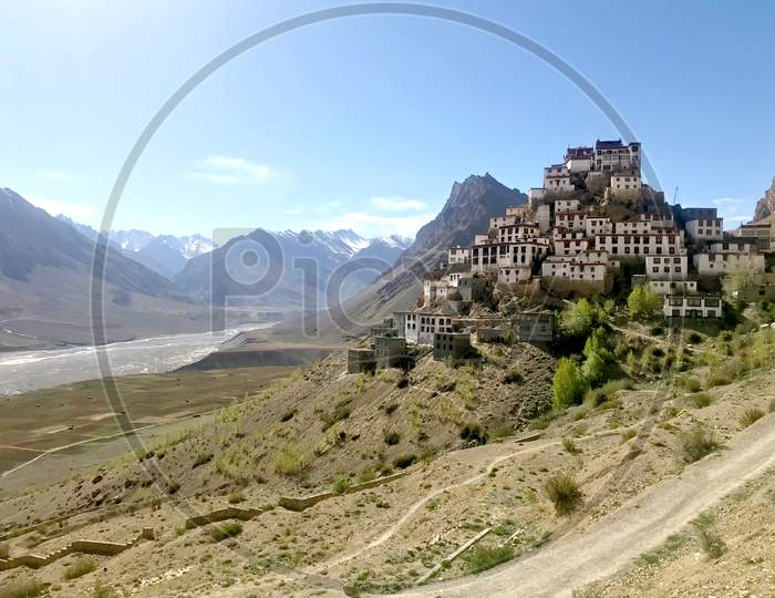 Sunny Scenery Of A Beautiful Town In A Mountain Landscape