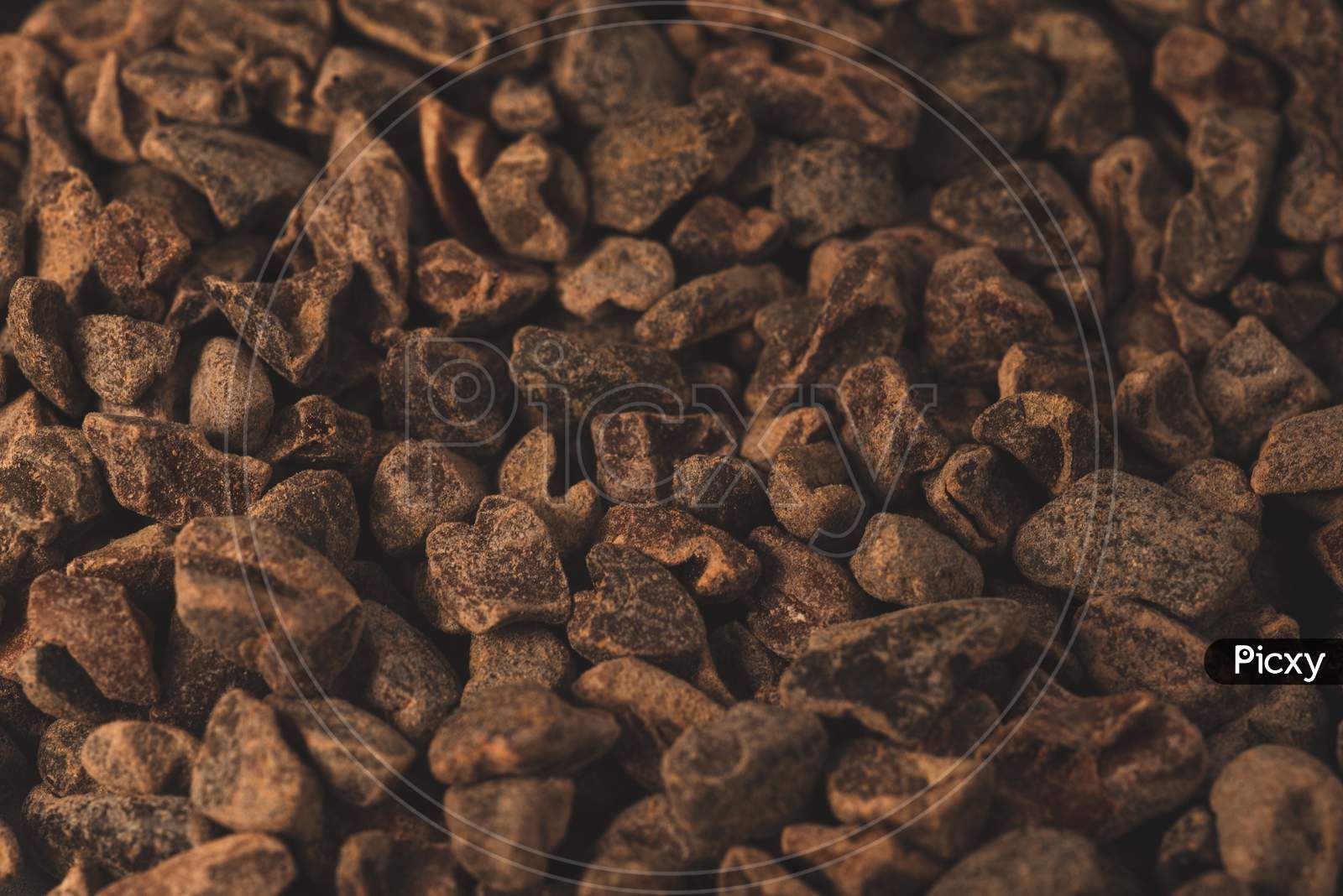 Macro Close Up Picture Of Raw Cacao Nibs