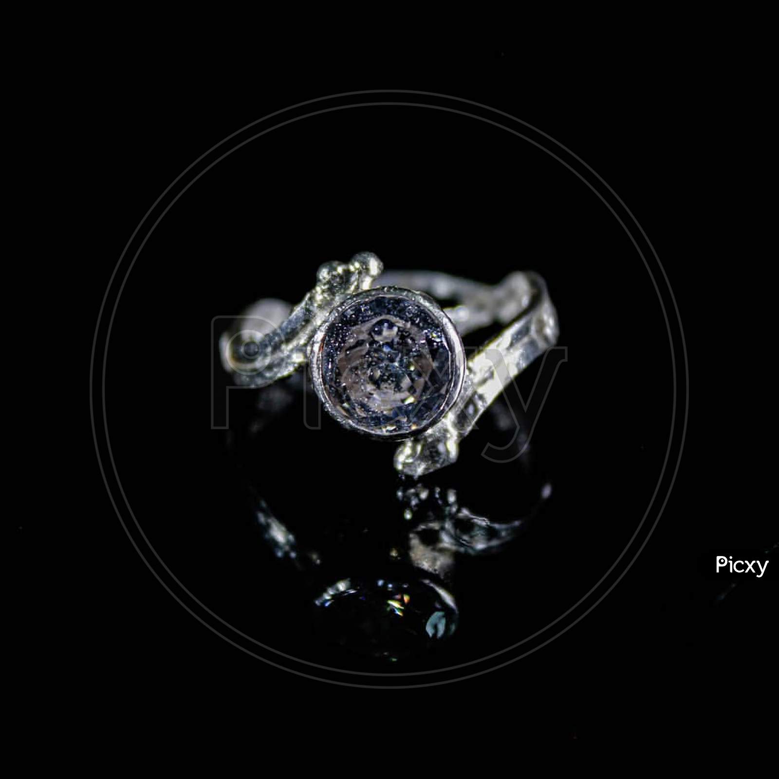 Creative diamond ring macro product photoshoot