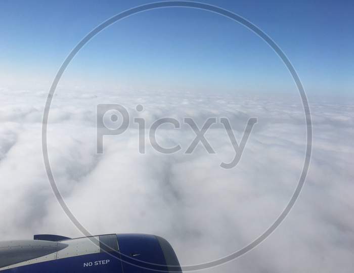 Aircraft Engine in sky