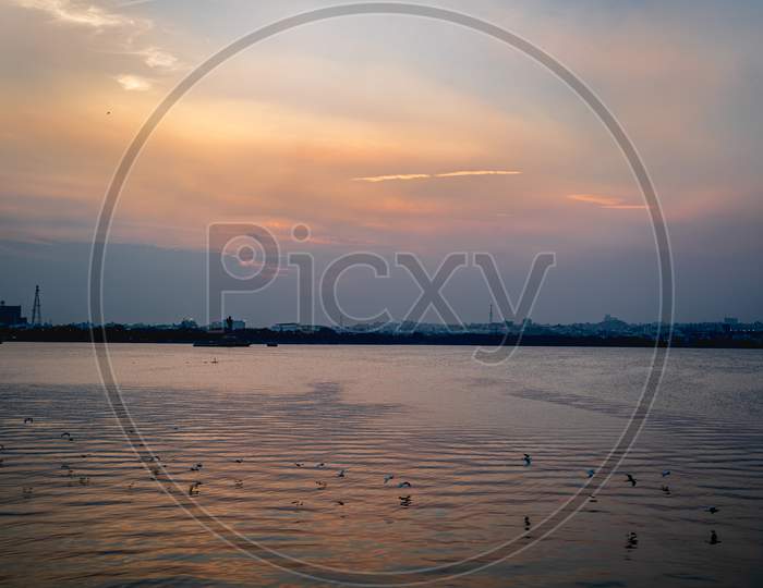 Hussain sagar Lake Sunset