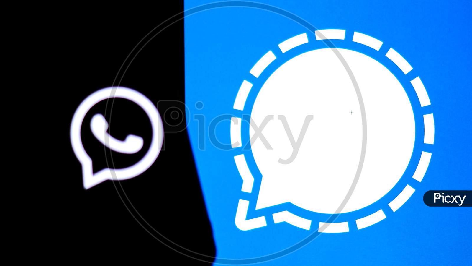 Signal Mobile Messaging Appl Logo an Alternative to Whatsapp on Smartphone Screen