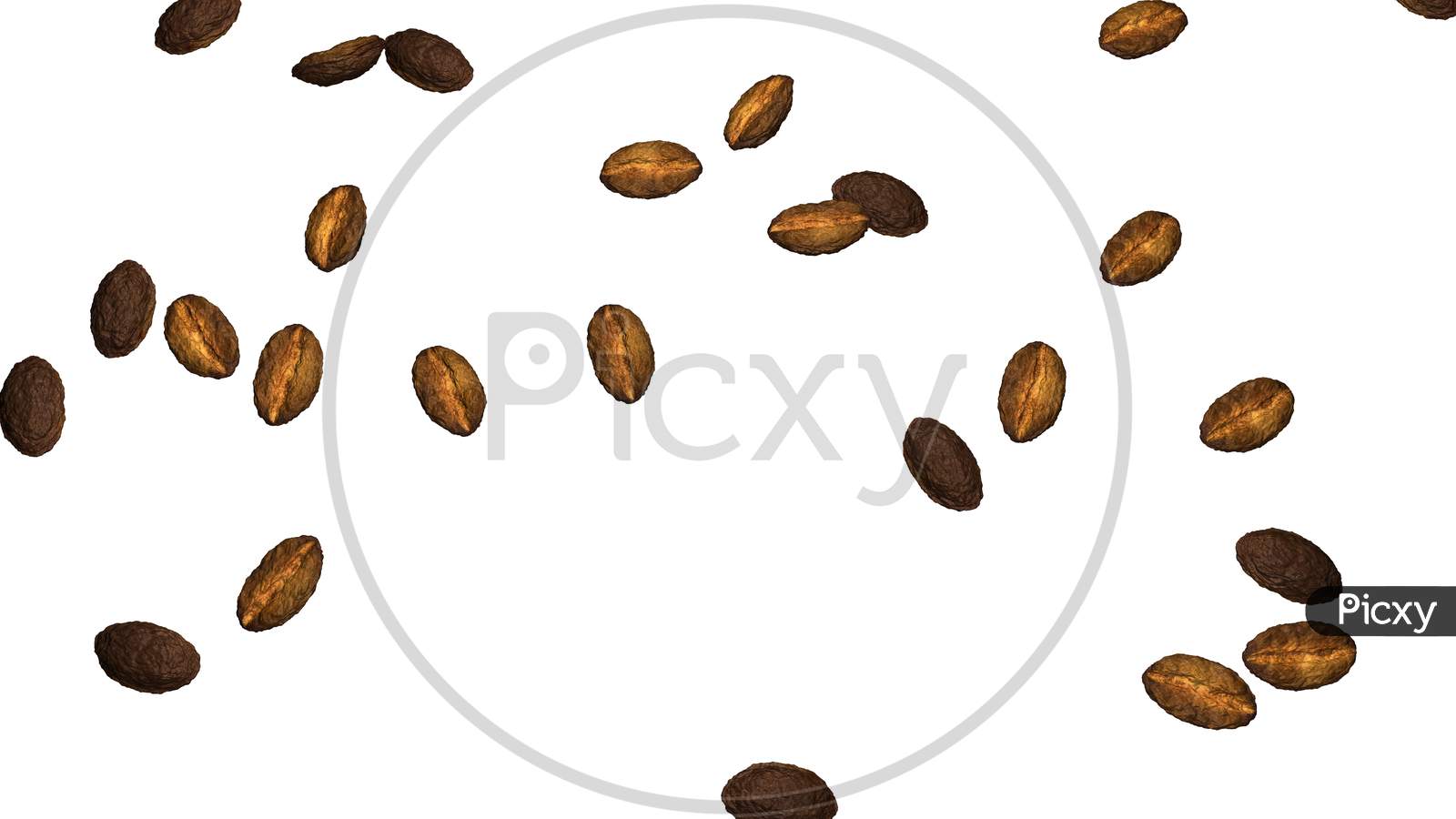Roasted Coffee Beans Background With Copy Space For Text And Advertisements.