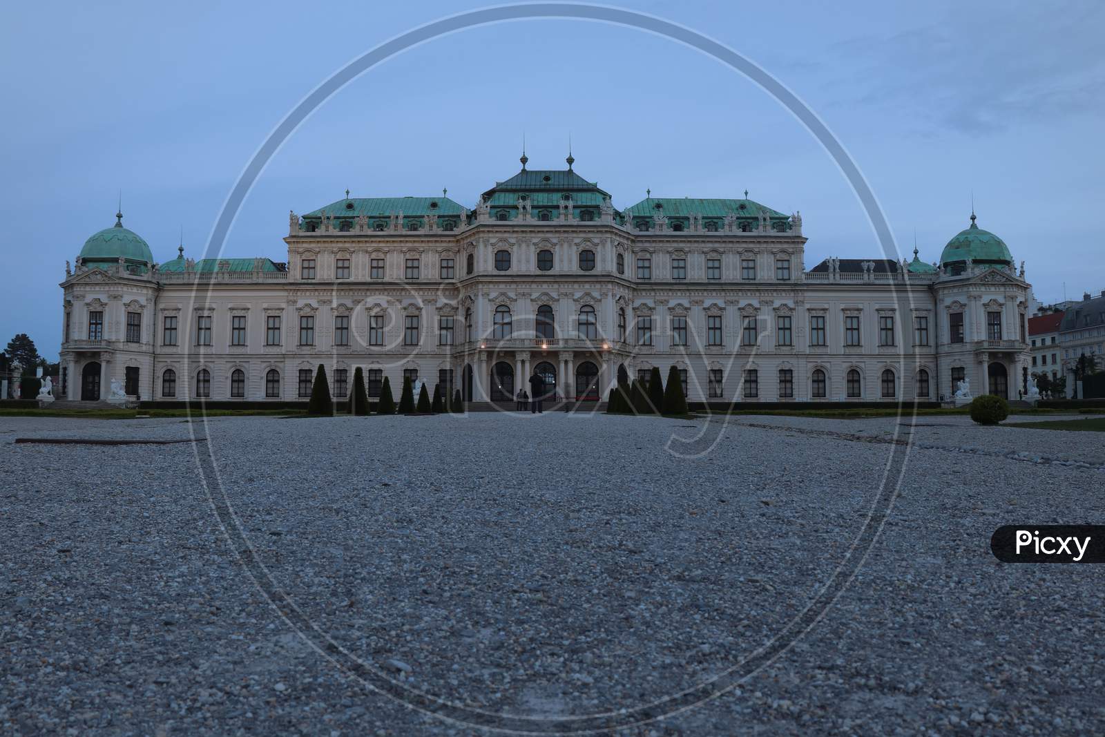 Belvedere Palace on a summer evening in Vienna, Austria