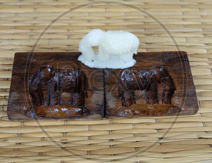 Vertical view of Sugar mold of an  Elephant