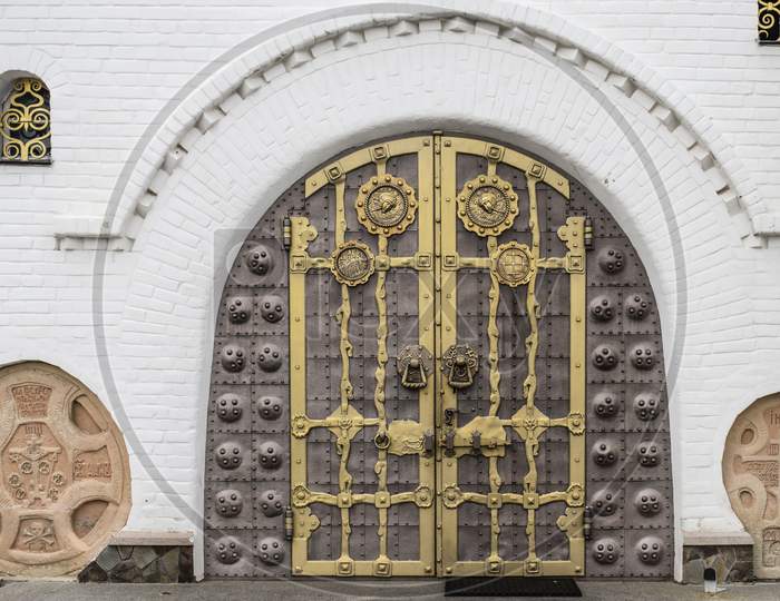 Old Metal Church Door